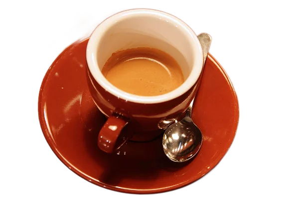 Espresso cup with the background removed on a transparent background