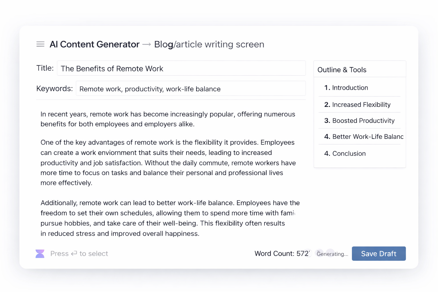 ai content generator